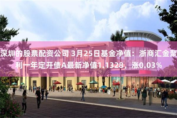 深圳的股票配资公司 3月25日基金净值：浙商汇金聚利一年定开债A最新净值1.1328，涨0.03%