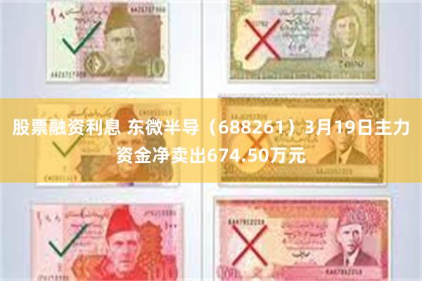 股票融资利息 东微半导（688261）3月19日主力资金净卖出674.50万元