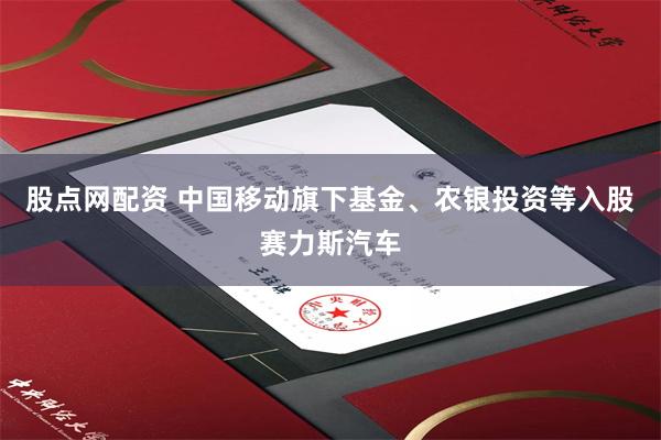 股点网配资 中国移动旗下基金、农银投资等入股赛力斯汽车